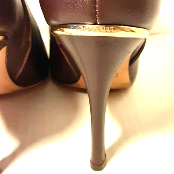 COACH Nila Brown Leather Ankle Booties - Picture 5 of 9